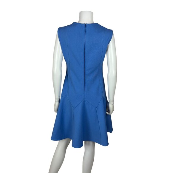 Vintage 70s Mod Dress Womens Medium Periwinkle Blue Polyester Dropwaist Shift - Picture 10 of 10